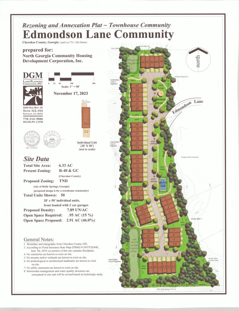 Habitat for Humanity – North Central Georgia Receives Approval to Build Its First-Ever 50-Unit Townhome Community in Cherokee County’s Holly Springs